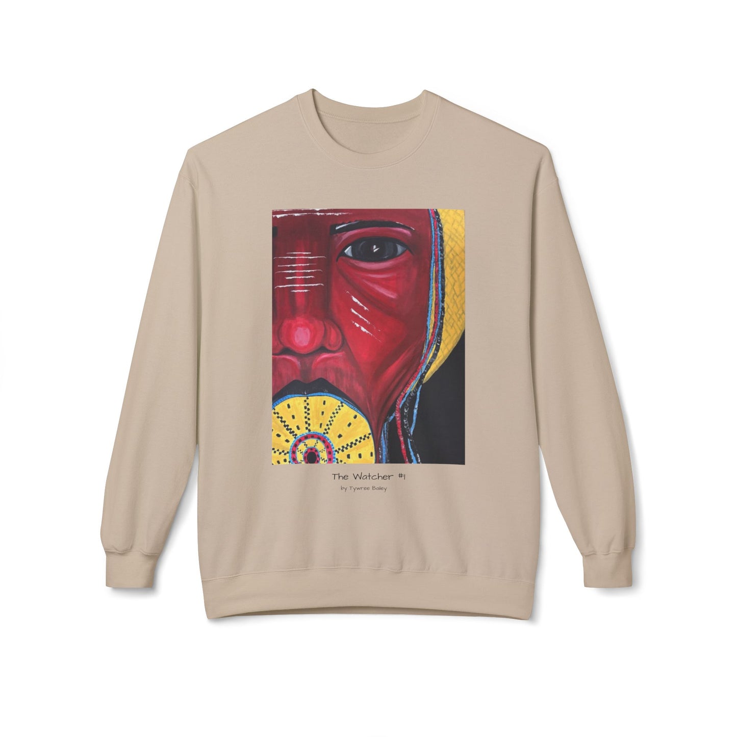 The Watcher #1 - Artist Tywree Bailey - Unisex Midweight Softstyle Fleece Crewneck Sweatshirt