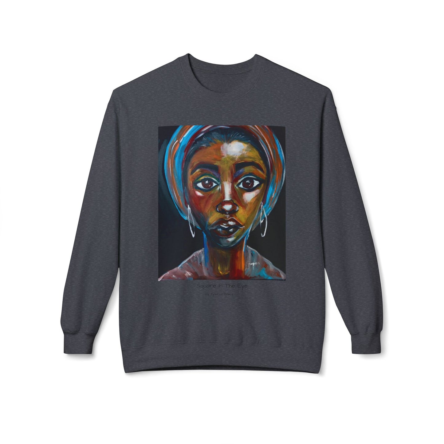 Square In The Eye - Artist Tywree Bailey - Unisex Midweight Softstyle Fleece Crewneck Sweatshirt