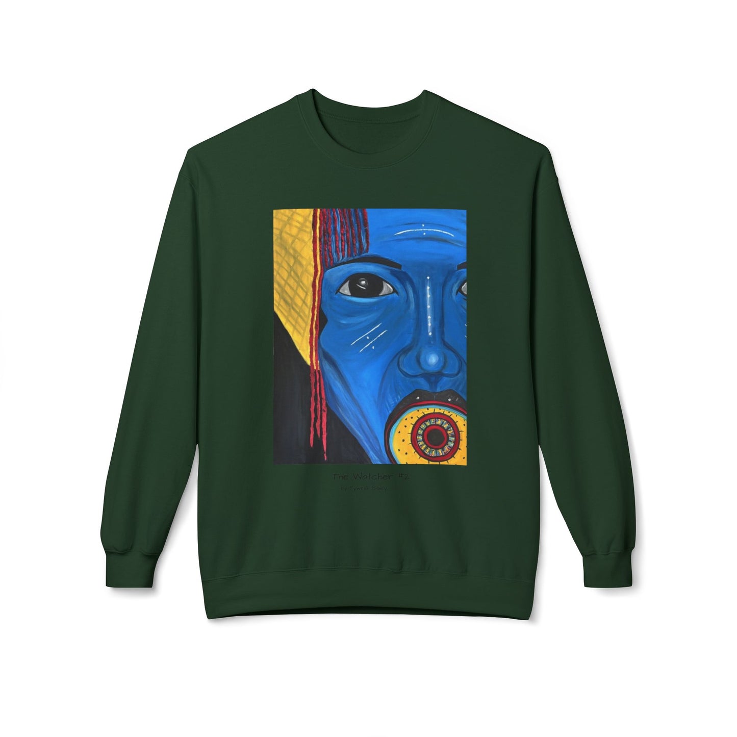 The Watcher #2 - Artist Tywree Bailey - Unisex Midweight Softstyle Fleece Crewneck Sweatshirt