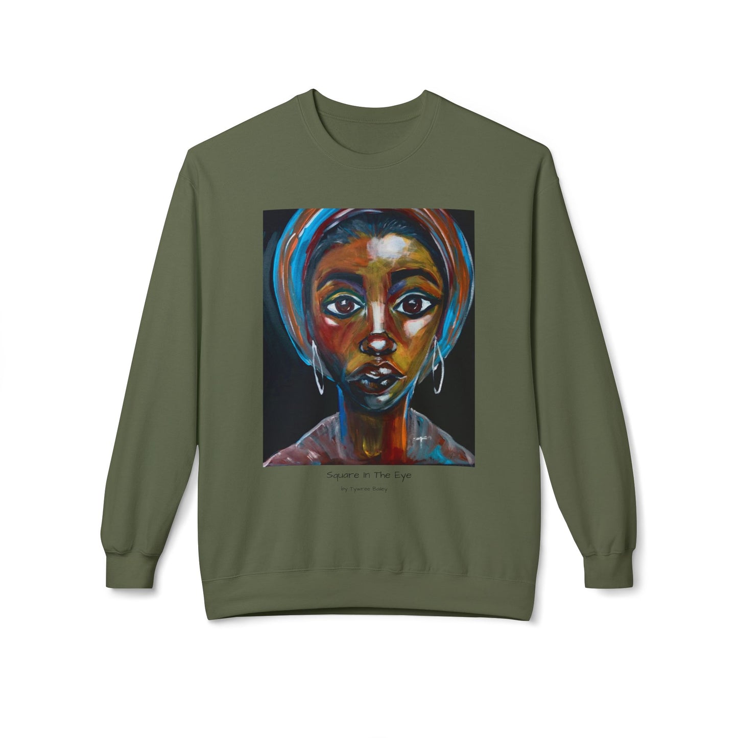 Square In The Eye - Artist Tywree Bailey - Unisex Midweight Softstyle Fleece Crewneck Sweatshirt