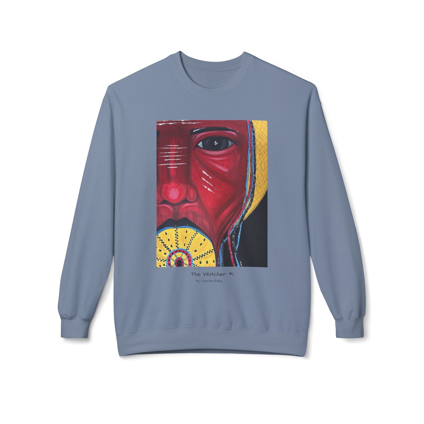 The Watcher #1 - Artist Tywree Bailey - Unisex Midweight Softstyle Fleece Crewneck Sweatshirt