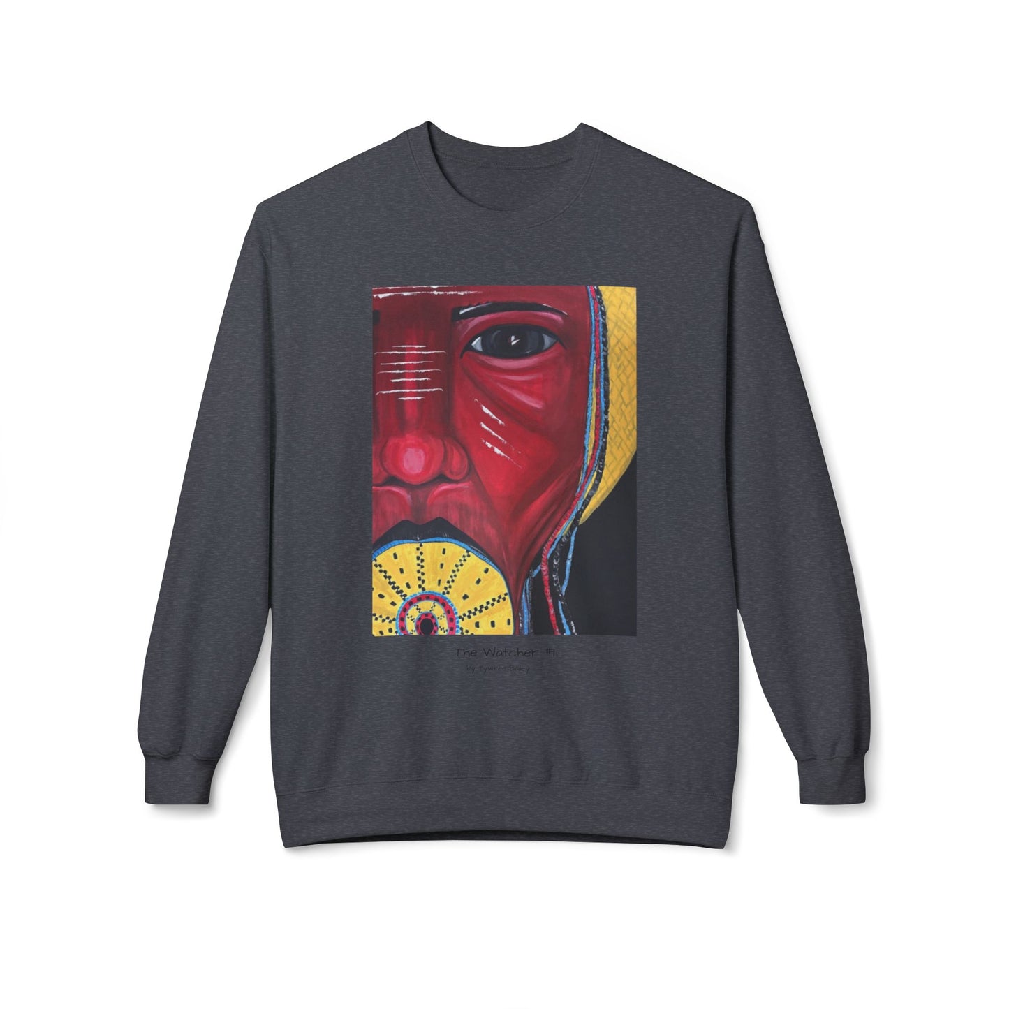 The Watcher #1 - Artist Tywree Bailey - Unisex Midweight Softstyle Fleece Crewneck Sweatshirt