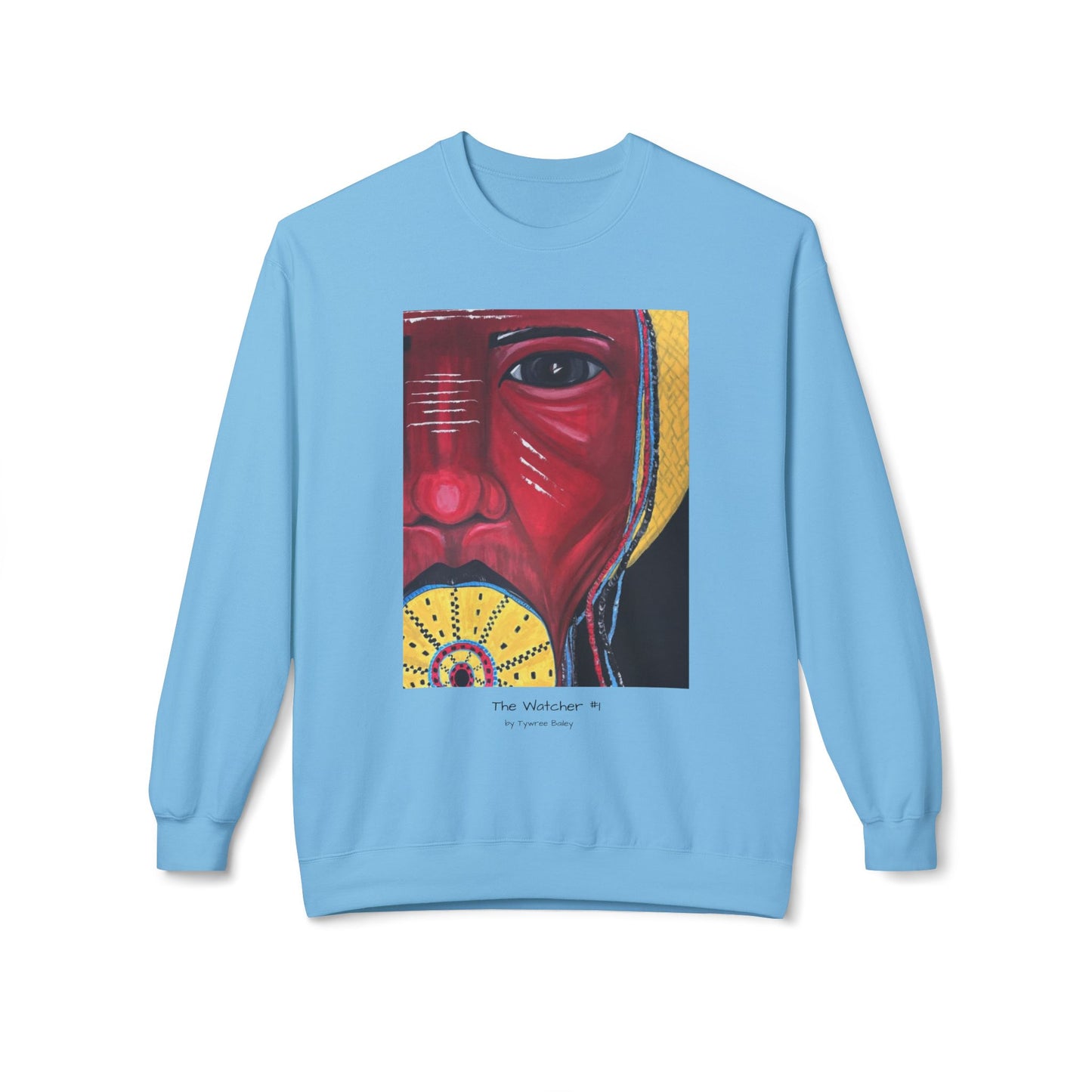 The Watcher #1 - Artist Tywree Bailey - Unisex Midweight Softstyle Fleece Crewneck Sweatshirt