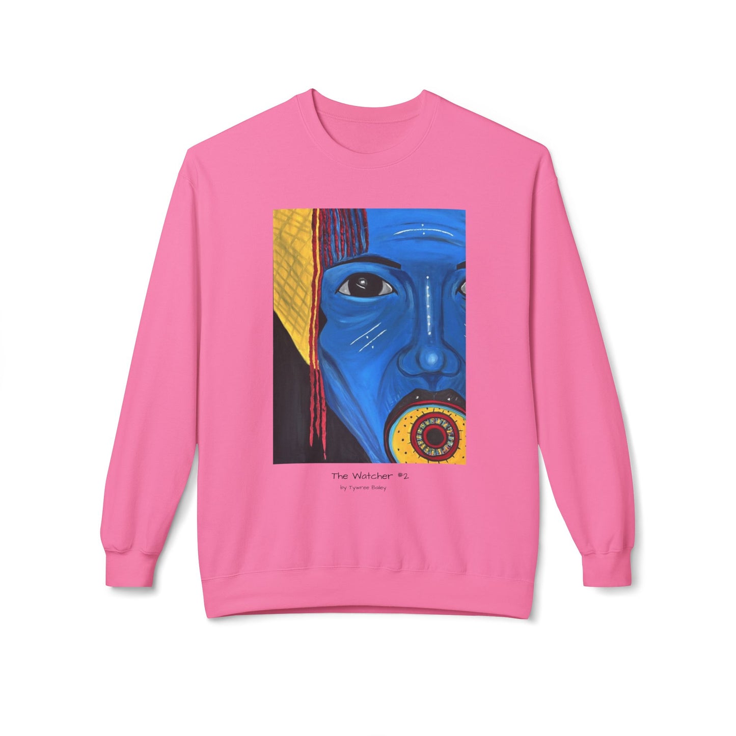 The Watcher #2 - Artist Tywree Bailey - Unisex Midweight Softstyle Fleece Crewneck Sweatshirt