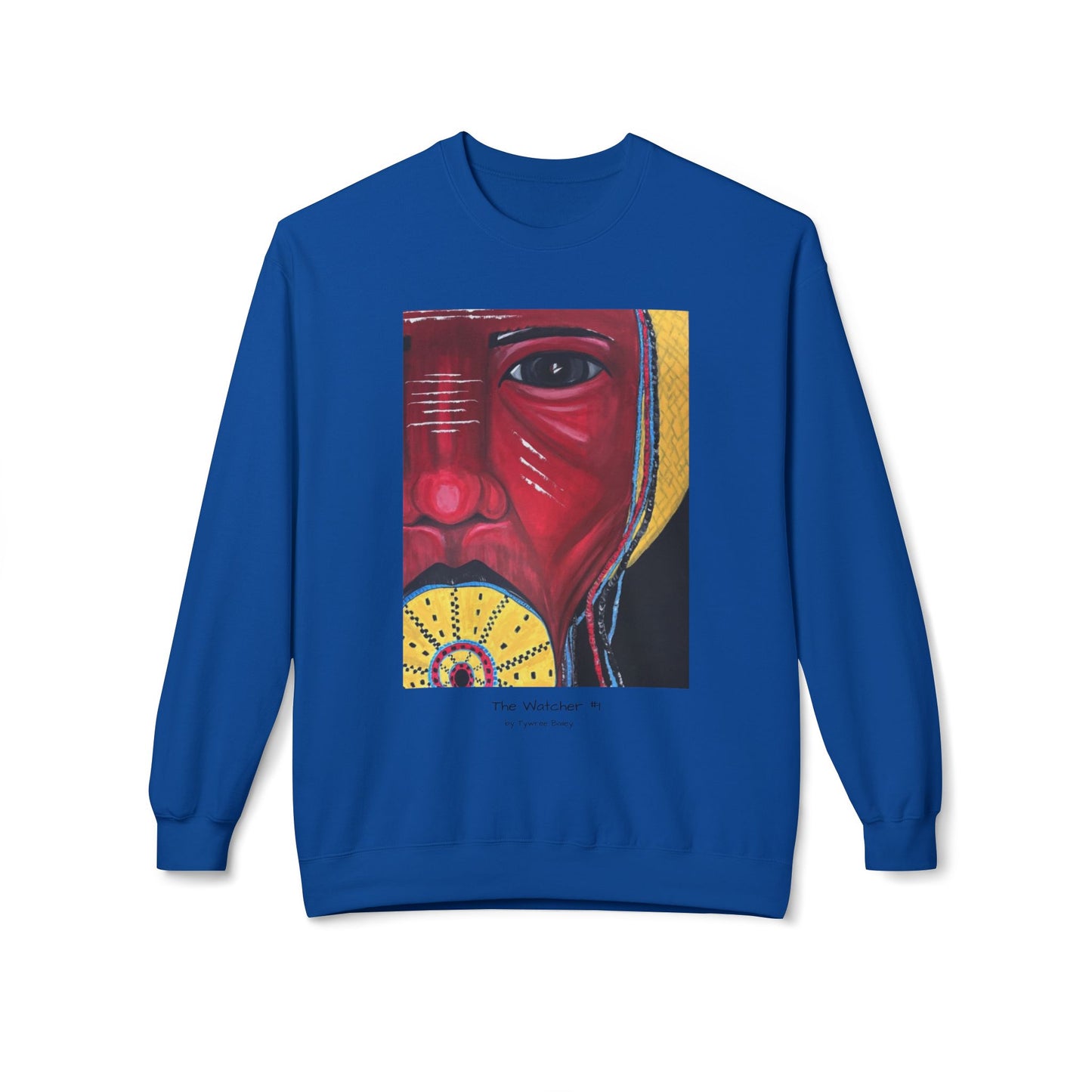 The Watcher #1 - Artist Tywree Bailey - Unisex Midweight Softstyle Fleece Crewneck Sweatshirt