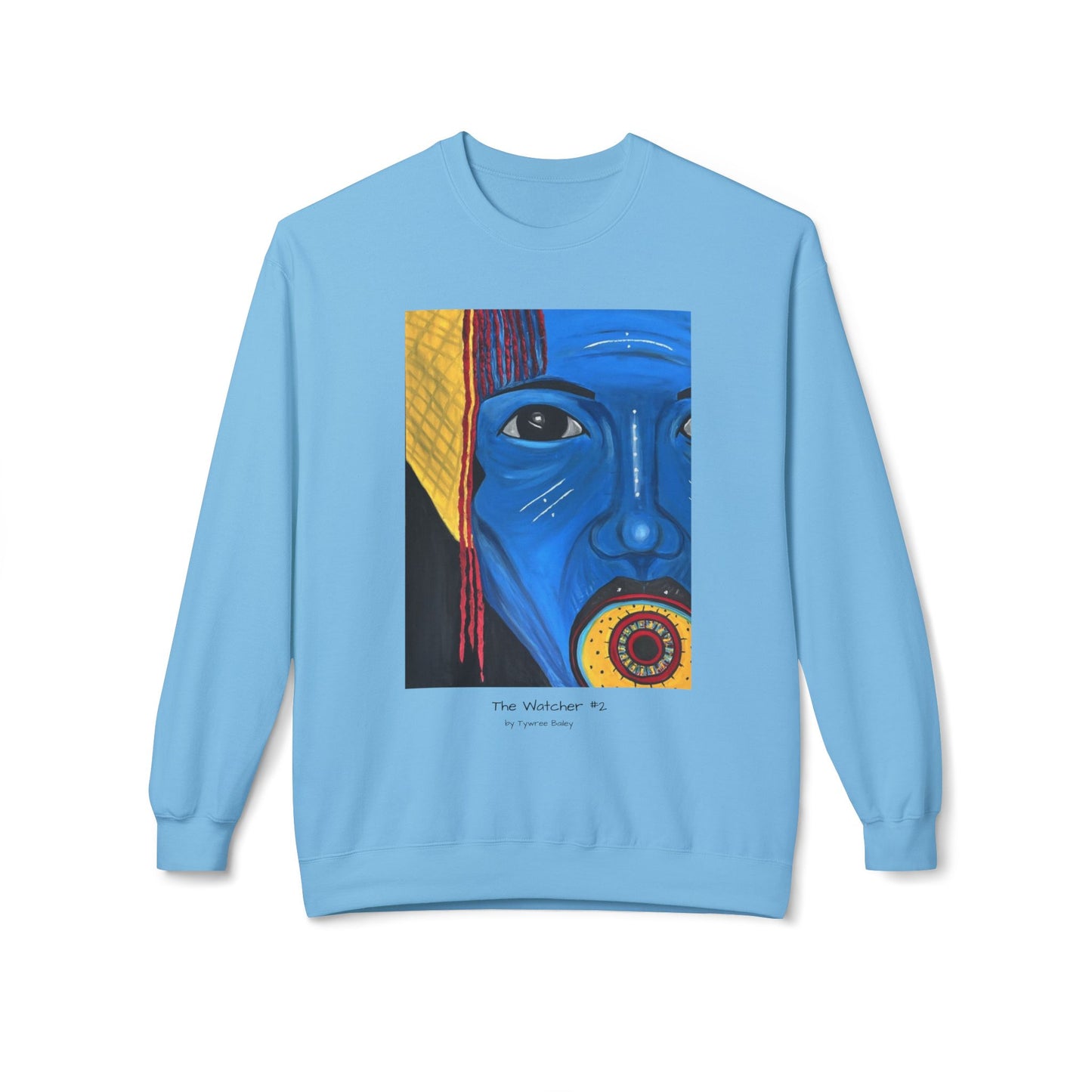 The Watcher #2 - Artist Tywree Bailey - Unisex Midweight Softstyle Fleece Crewneck Sweatshirt