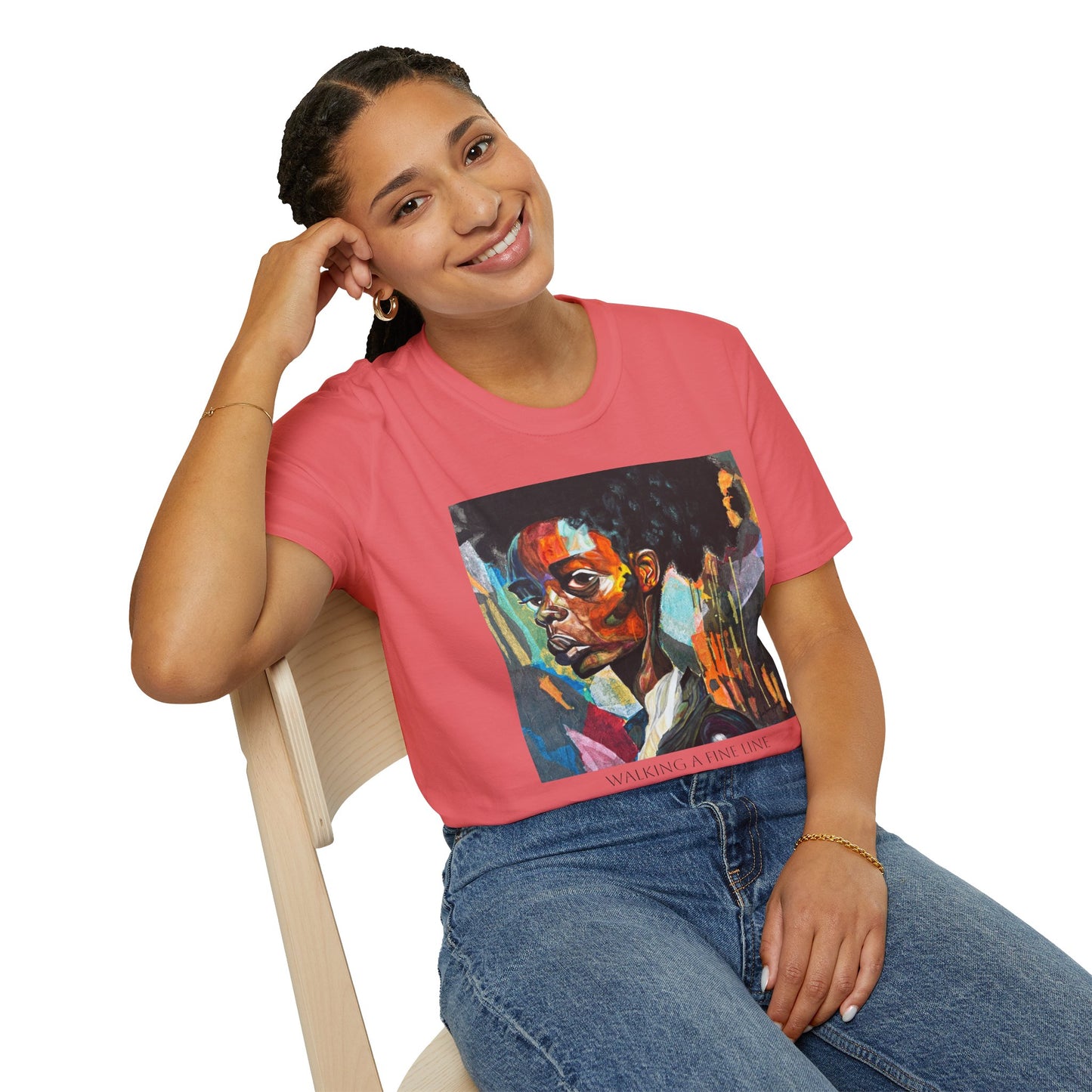 Walking A Fine Line - Artist Tylear - Unisex Softstyle T-Shirt