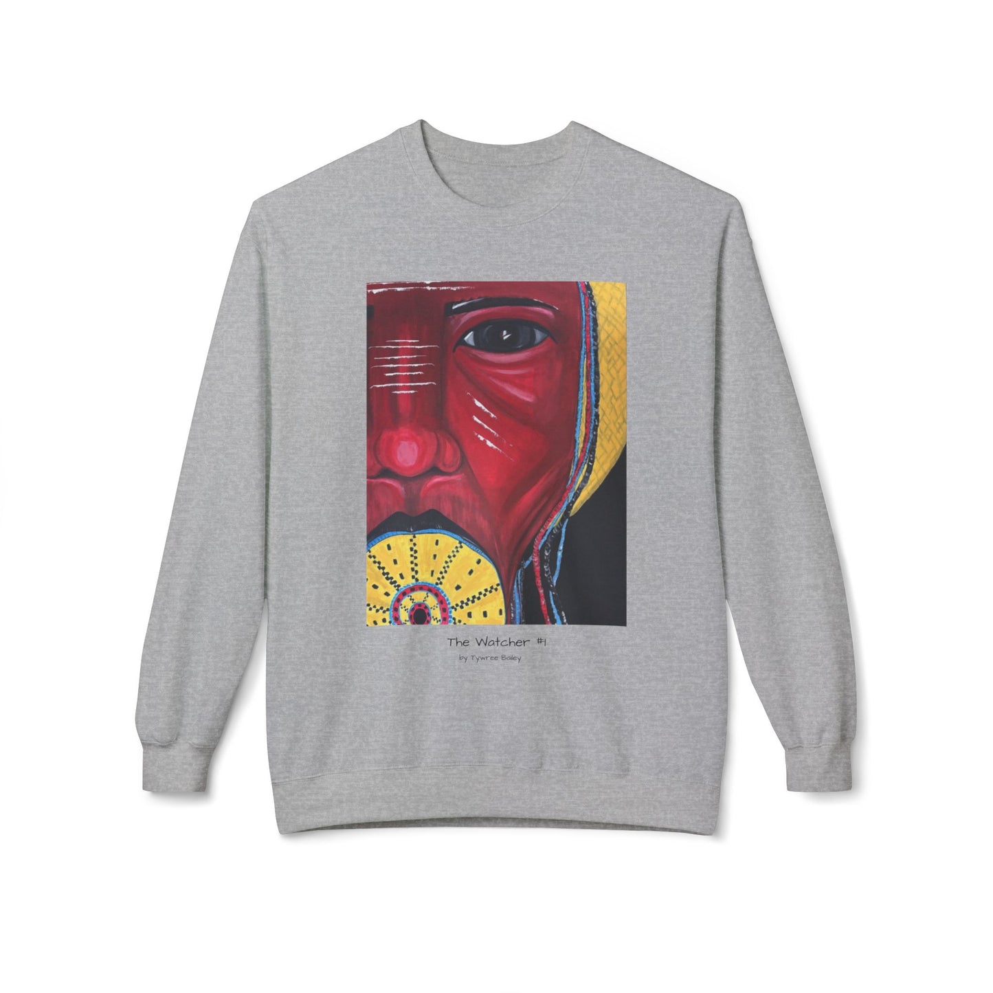 The Watcher #1 - Artist Tywree Bailey - Unisex Midweight Softstyle Fleece Crewneck Sweatshirt