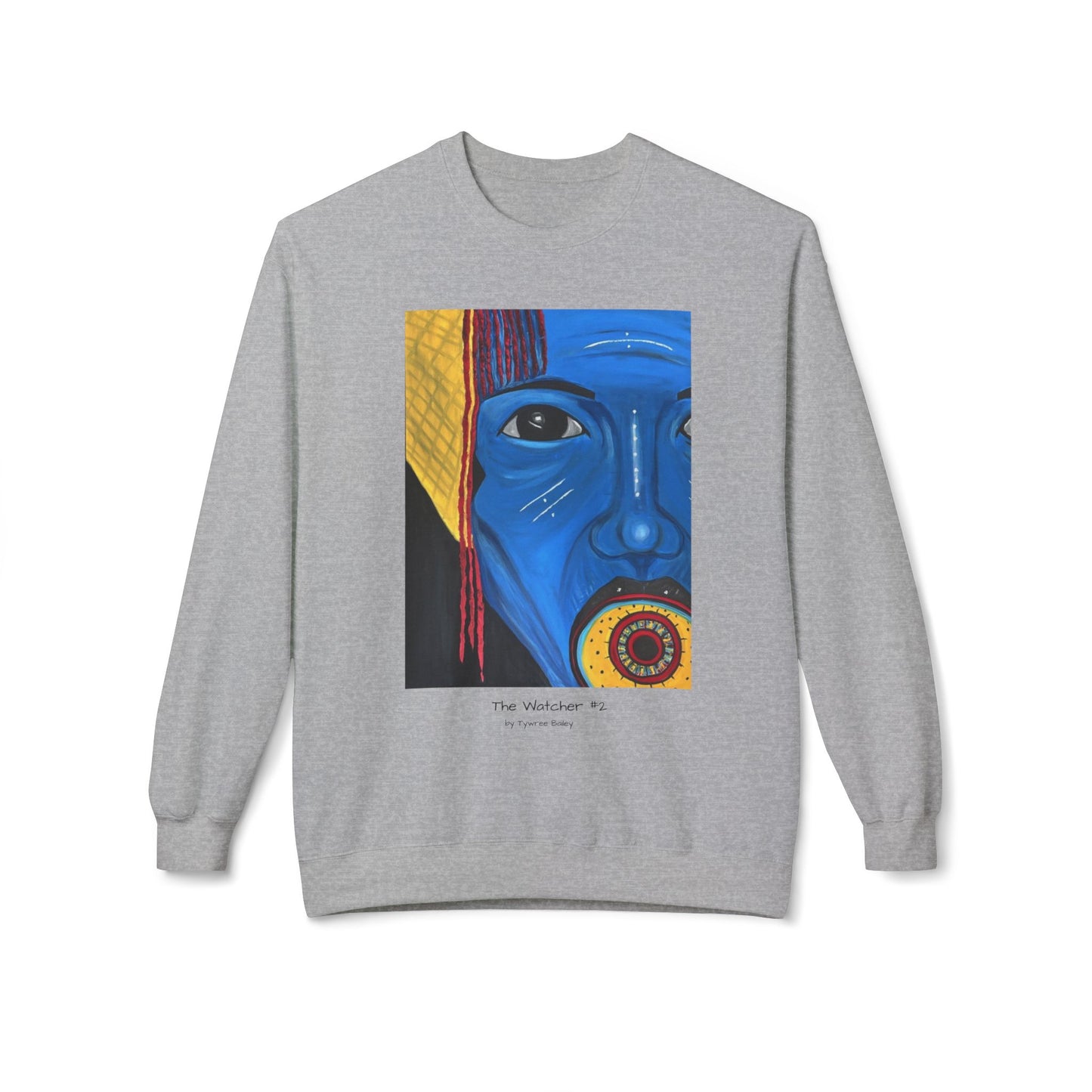 The Watcher #2 - Artist Tywree Bailey - Unisex Midweight Softstyle Fleece Crewneck Sweatshirt