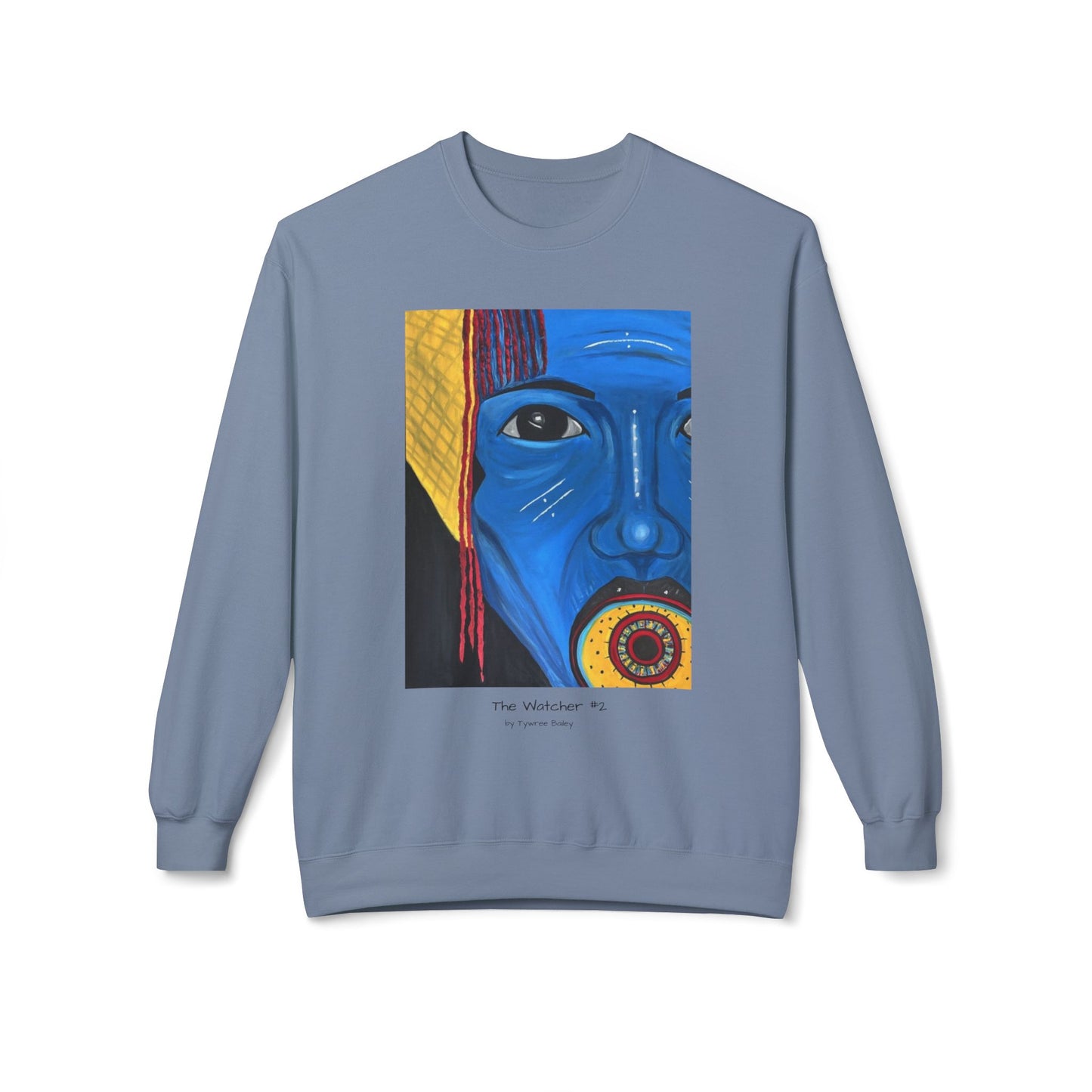 The Watcher #2 - Artist Tywree Bailey - Unisex Midweight Softstyle Fleece Crewneck Sweatshirt