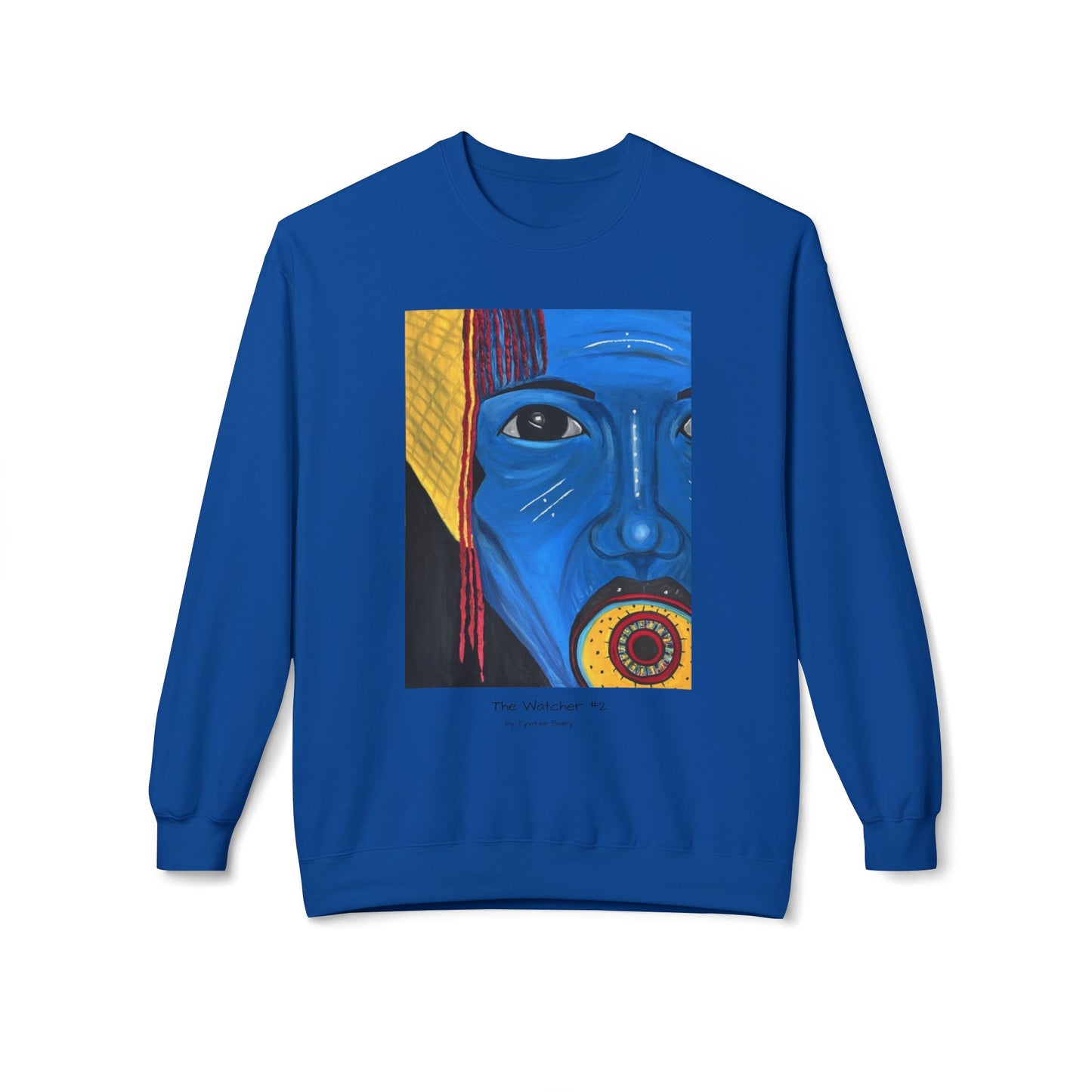 The Watcher #2 - Artist Tywree Bailey - Unisex Midweight Softstyle Fleece Crewneck Sweatshirt